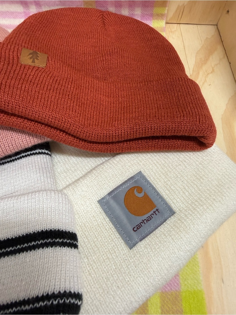 Carhartt winter hats, Pink, Rust, White - Picture 5 of 6